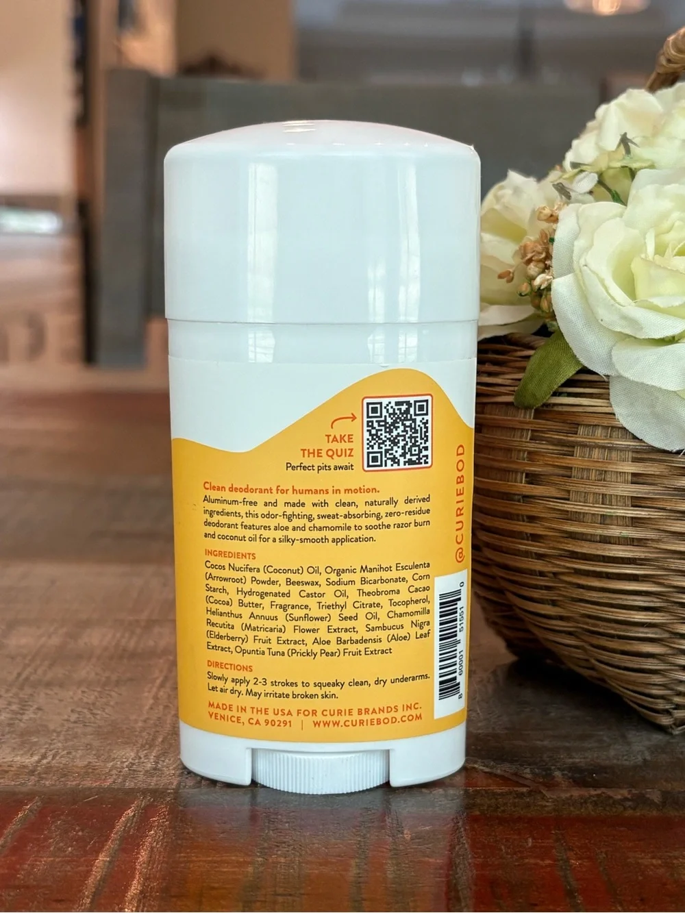 New CURIE Aluminum-Free CLEAN DEODORANT in ORANGE NEROLI!